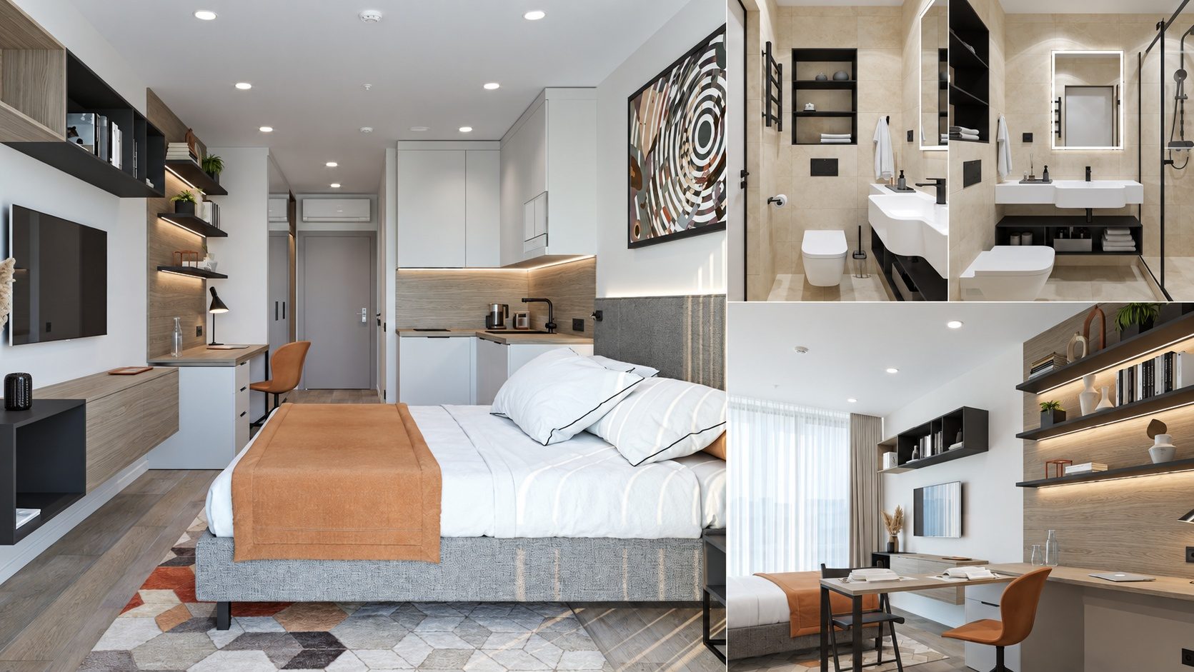 Studio в Aparthotel YES, Sea Breeze Baku — визуализация