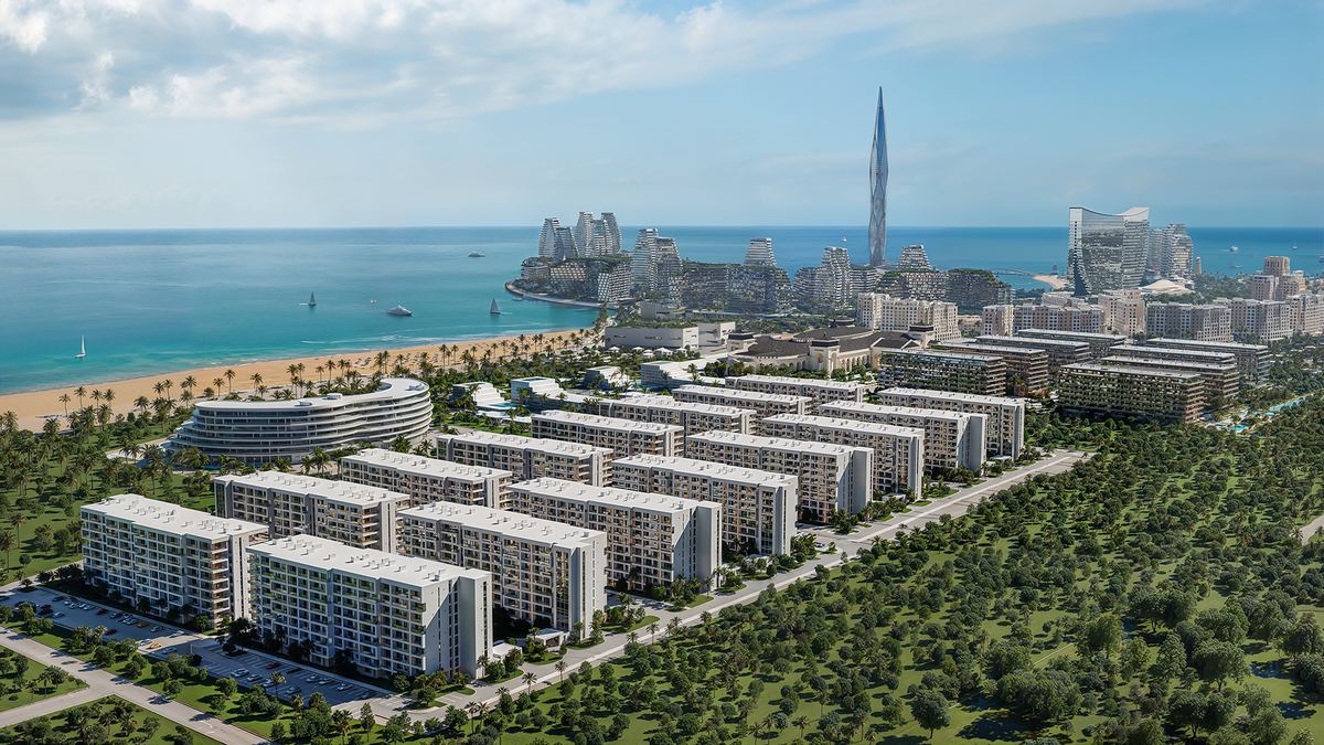 Park Residences 5 с высоты — квартал у побережья Каспийского моря