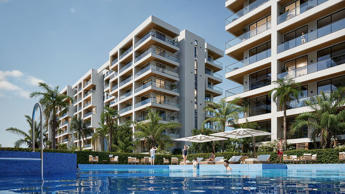 Бассейн вдоль корпуса Park Residences 5