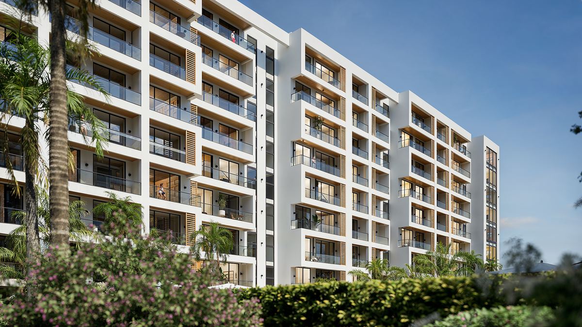 Корпус Park Residences 5 в ландшафтном озеленении
