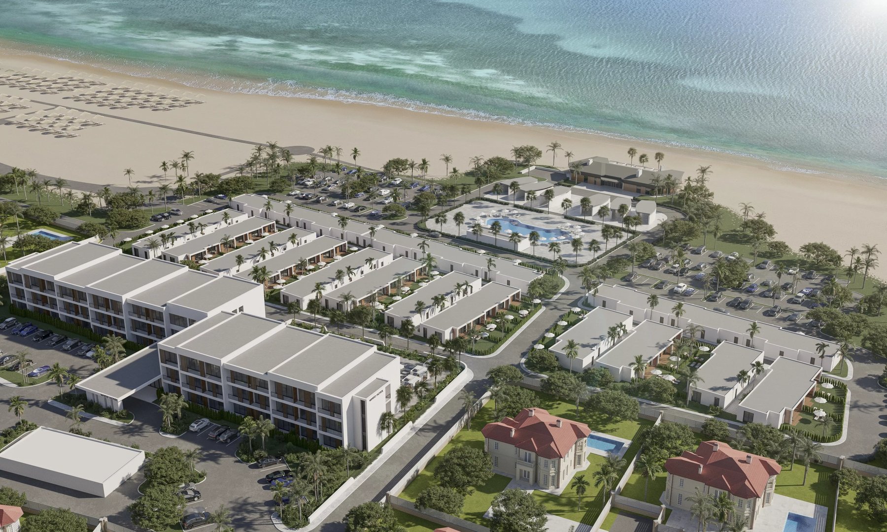 Villa and townhouse district by the beach at Sea Breeze — rendering